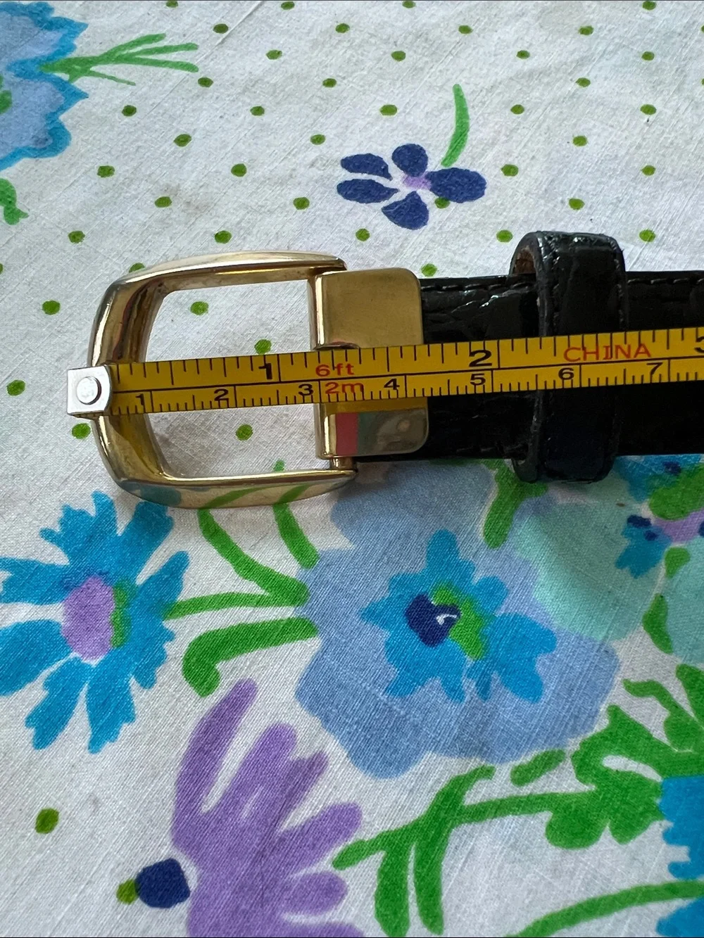 Vintage Saks Fifth Avenue Caiman Croc Belt - 36 Black Unisex  display picture 1